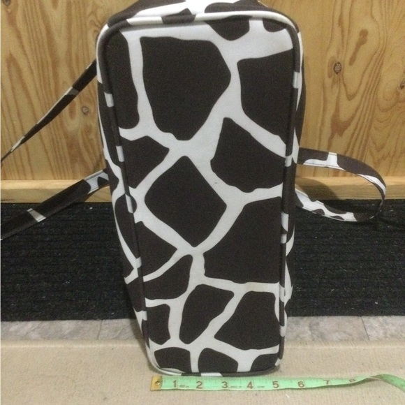 Chocolate Brown Giraffe Canvas Print Shoulder Bag - Picture 5 of 5